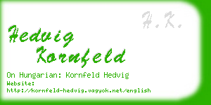 hedvig kornfeld business card